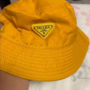 Prada women Vibrant Yellow Hat